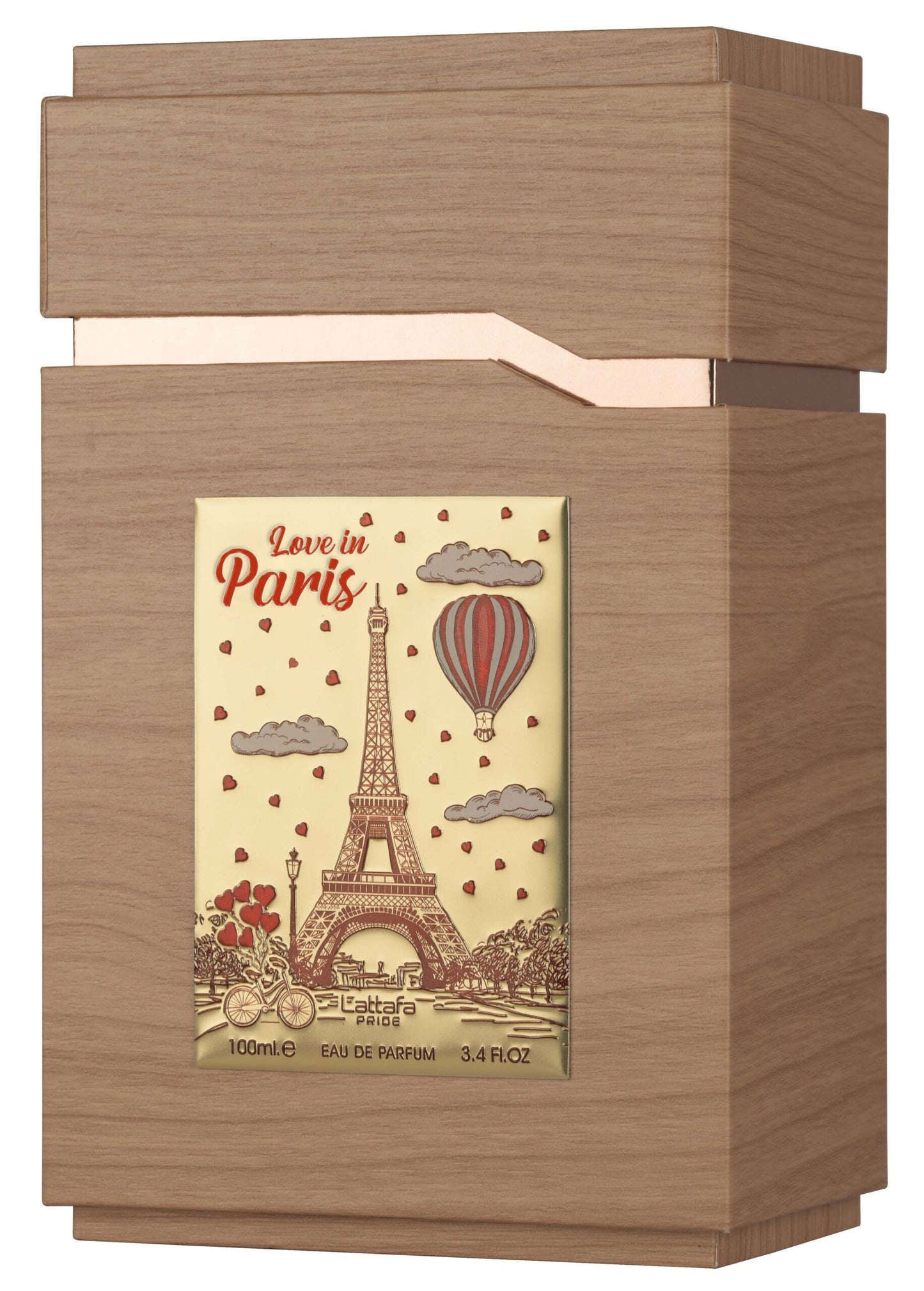 Lattafa Pride Peace & Love 100ml perfume packaging box showing