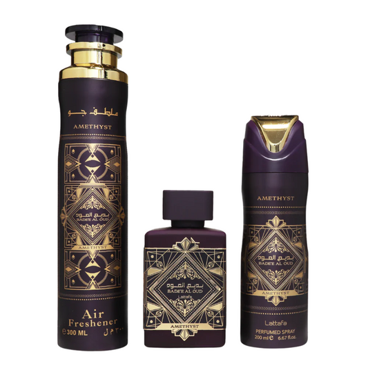 Badee Al Oud Amethyst 3 Piece Giftset Lattafa