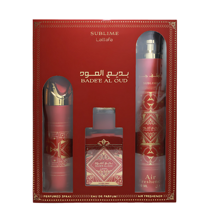 Badee Al Oud Sublime 3 Piece Giftset Lattafa