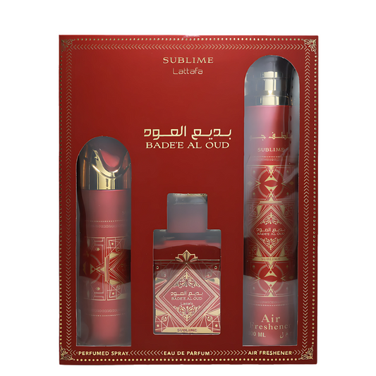 Badee Al Oud Sublime 3 Piece Giftset Lattafa
