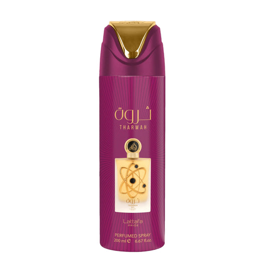 Tharwah Gold Body Spray 200ml Lattafa Pride x12