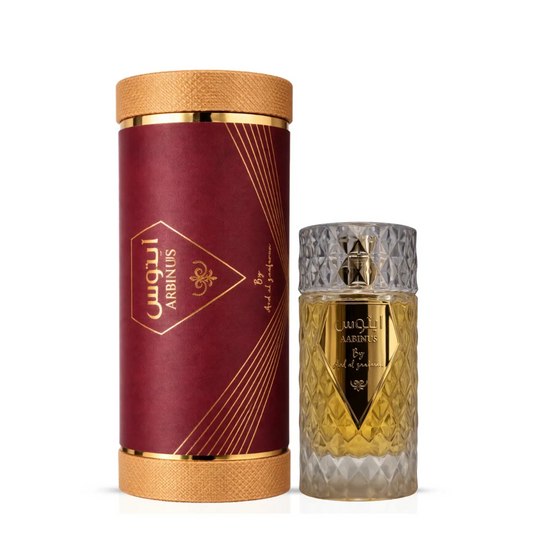Aabinus Perfume 100ml EDP by Ard Al Zaafaran diamond-cut glass bottle with gold shield plaque - Wholesale UK at IMPERIAN