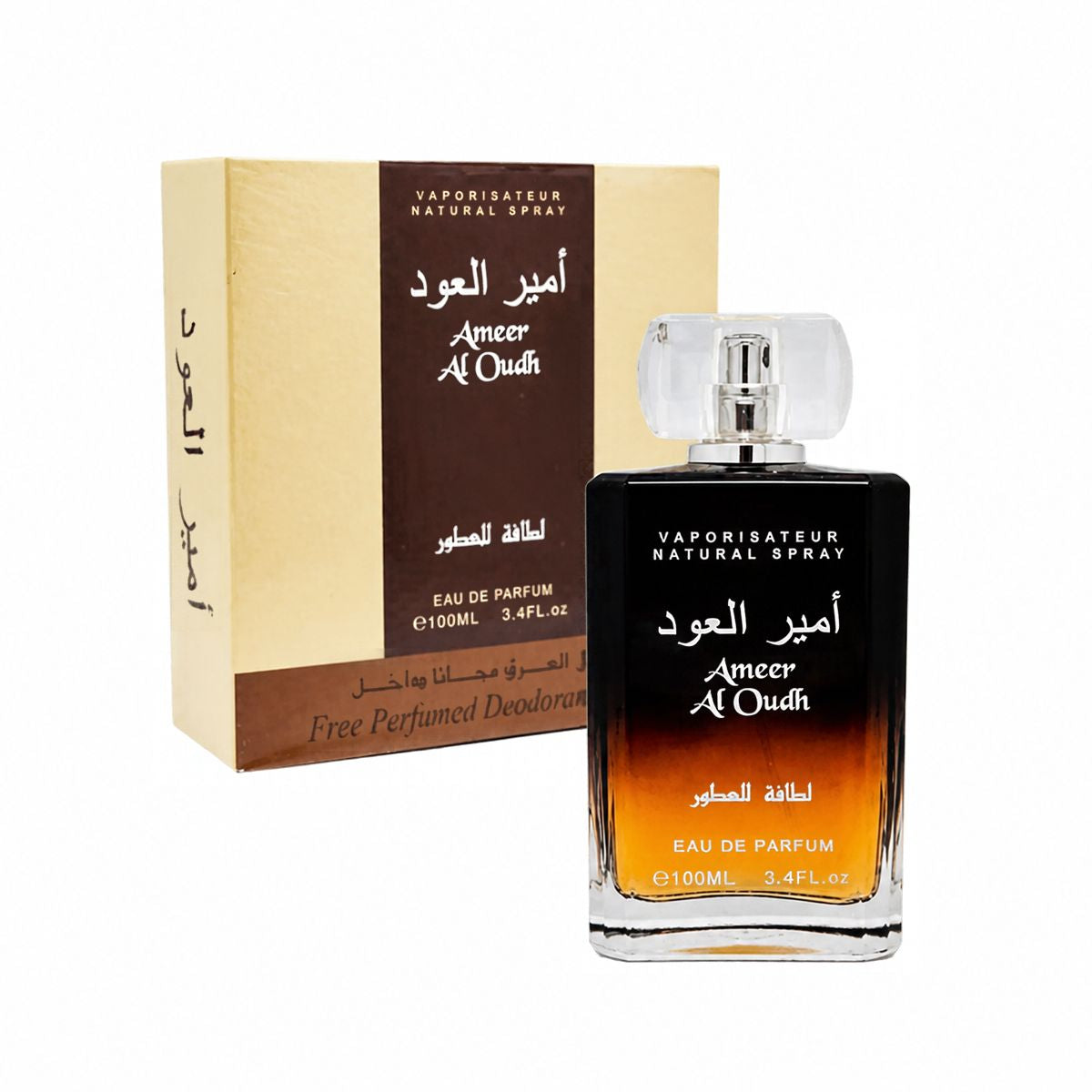 Ameer Al Oud Perfume 100ml EDP by Lattafa black and amber gradient glass bottle - Wholesale UK at IMPERIAN