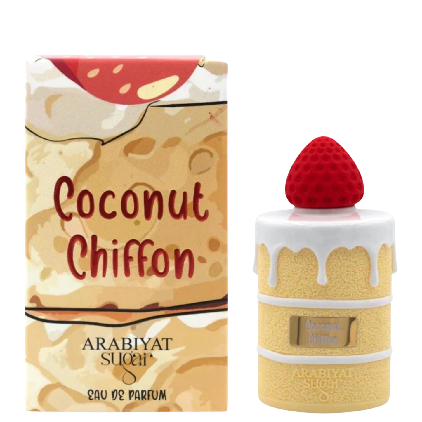 Arabiyat Sugar Coconut Chiffon 100ml EDP in its original luxury white packaging - Authentic Arabic Perfume Wholesale UK