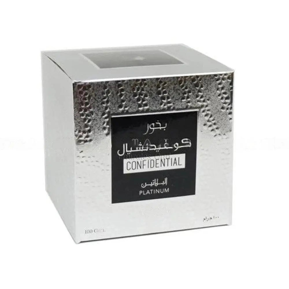 Confidential Platinum Bakhoor Incense 100g Lattafa