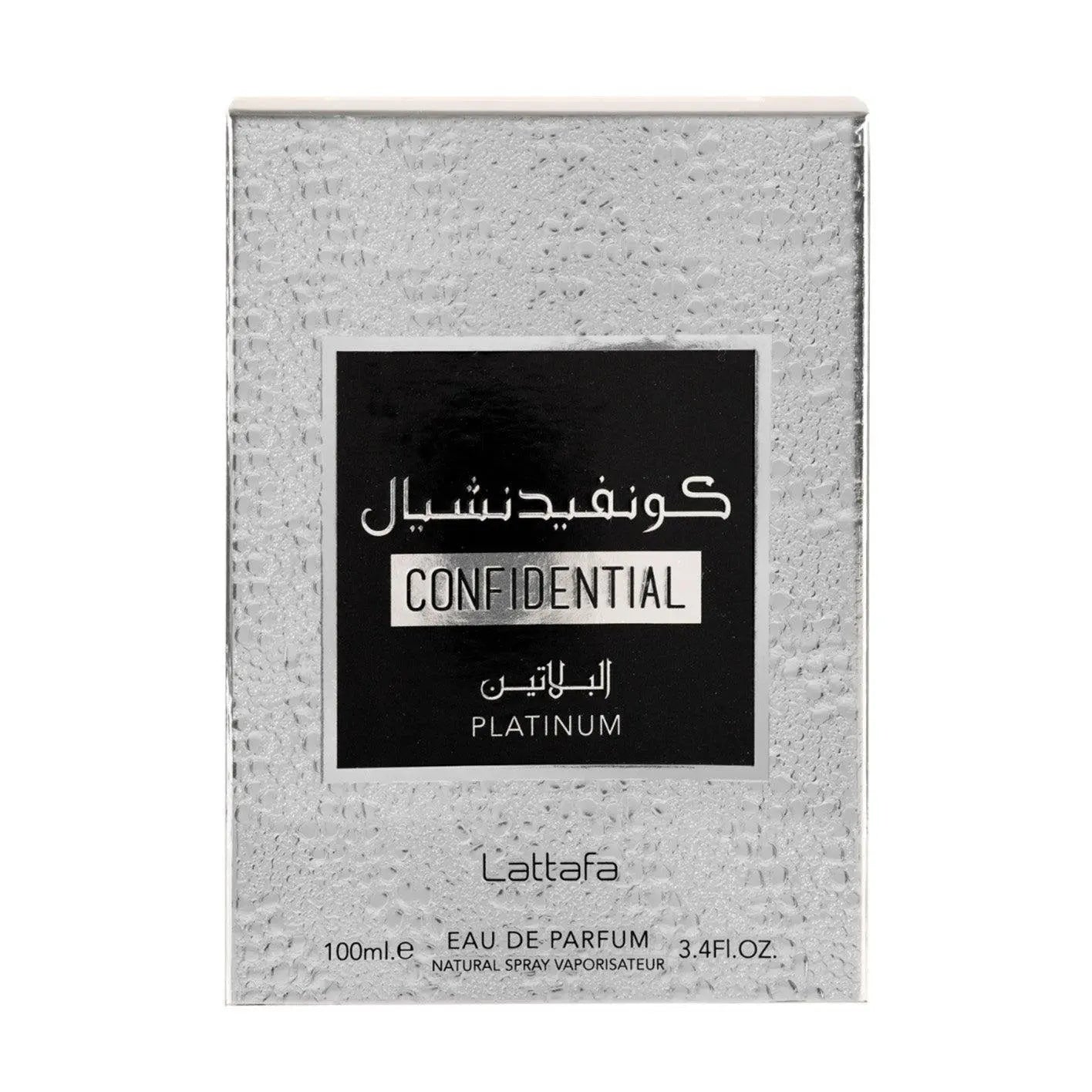 Confidential Platinum Perfume 100ml EDP Lattafa