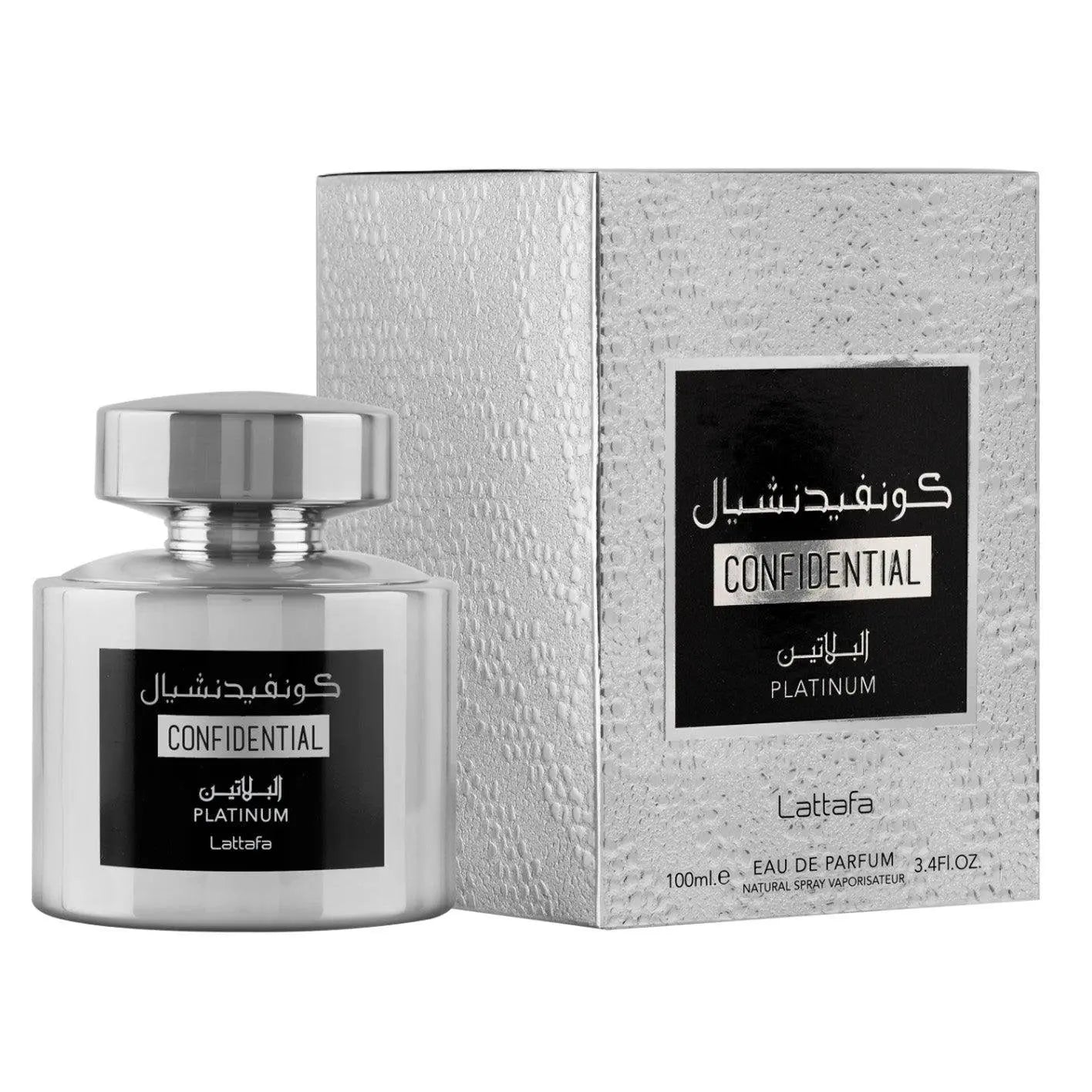 Confidential Platinum Perfume 100ml EDP Lattafa