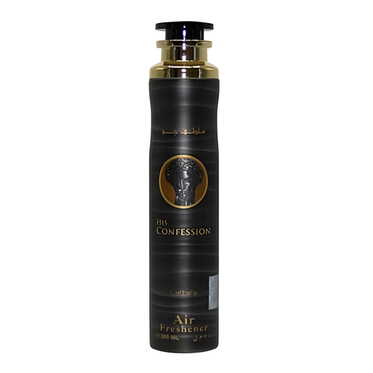 Lattafa His Confession 300ml Air Freshener Spray - Woody Amber Fragrance