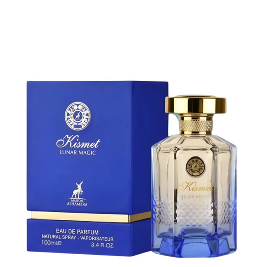 Kismet Lunar Magic 100ml EDP bottle by Maison Alhambra - Oriental vanilla Arabic perfume for wholesale UK