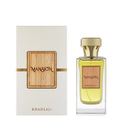 Mansion 100ml EDP by Khadlaj Perfumes in its original luxury white and gold box - Authentic Arabic Perfume Wholesale UK