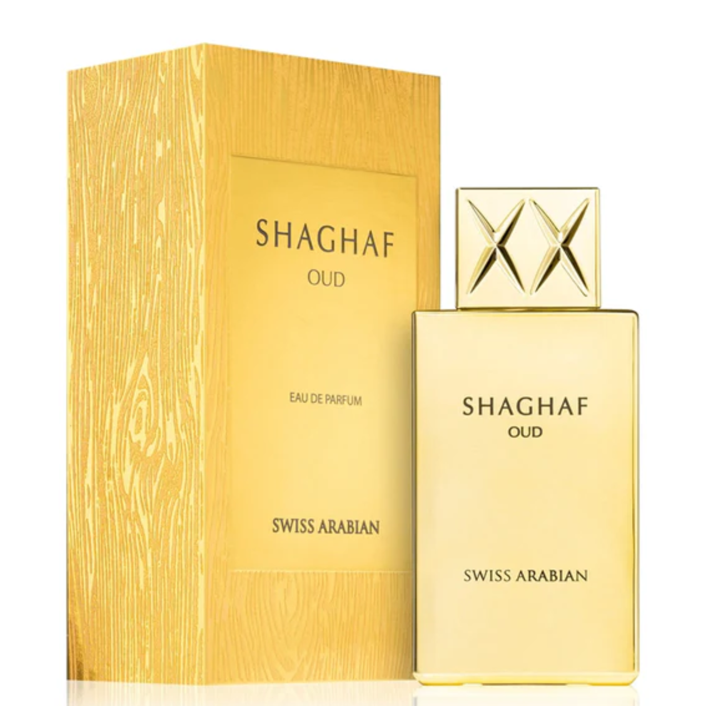Shaghaf Oud Perfume 75ml Swiss Arabian Golden bottle with Box