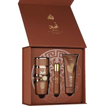 Asad Bourbon Perfume 3pcs Gift Set Lattafa