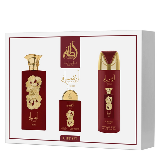 Ansaam Gold Gift Set 3 Piece Lattafa Pride